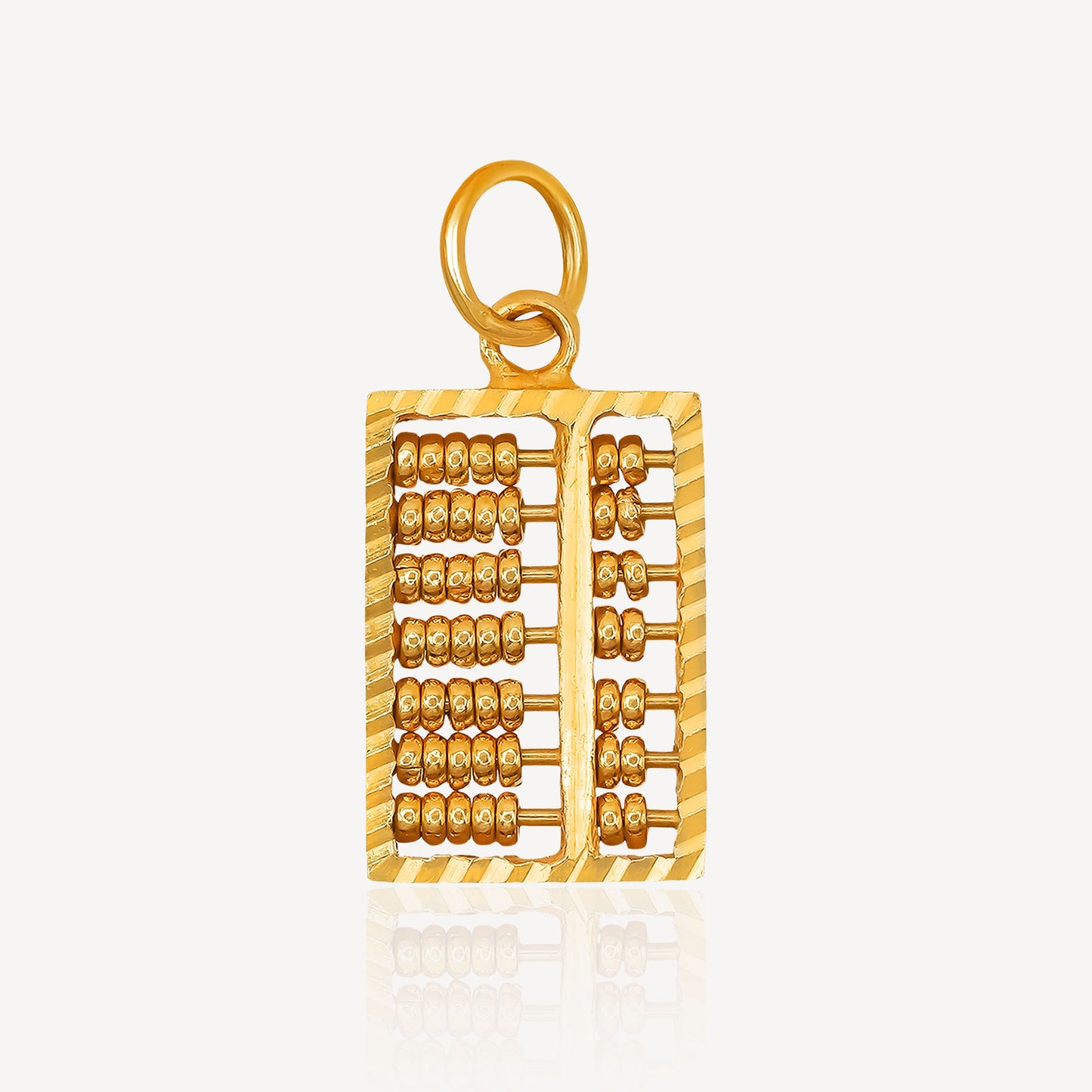 916 Gold Abacus Pendant