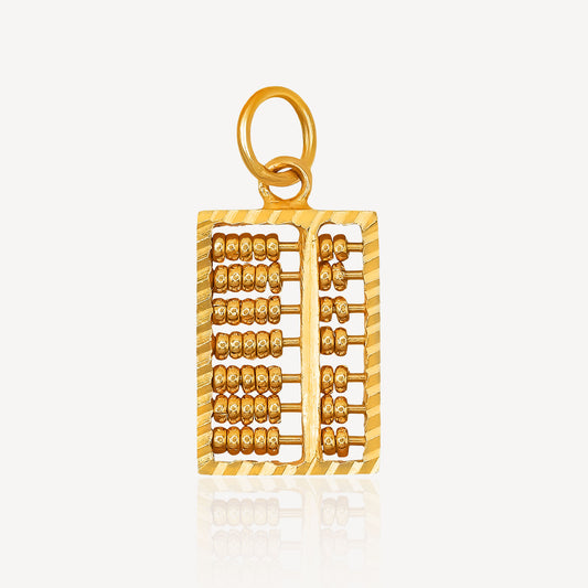 916 Gold Abacus Pendant