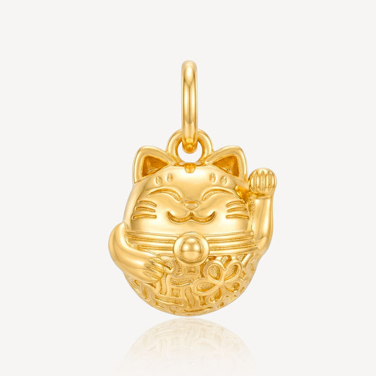 916 Gold Luckycat Charm (FREE SHINY STRING)