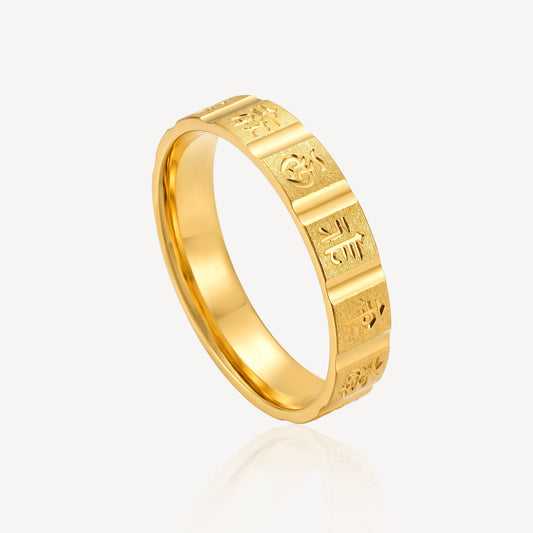 916 Gold Mahjong Ring