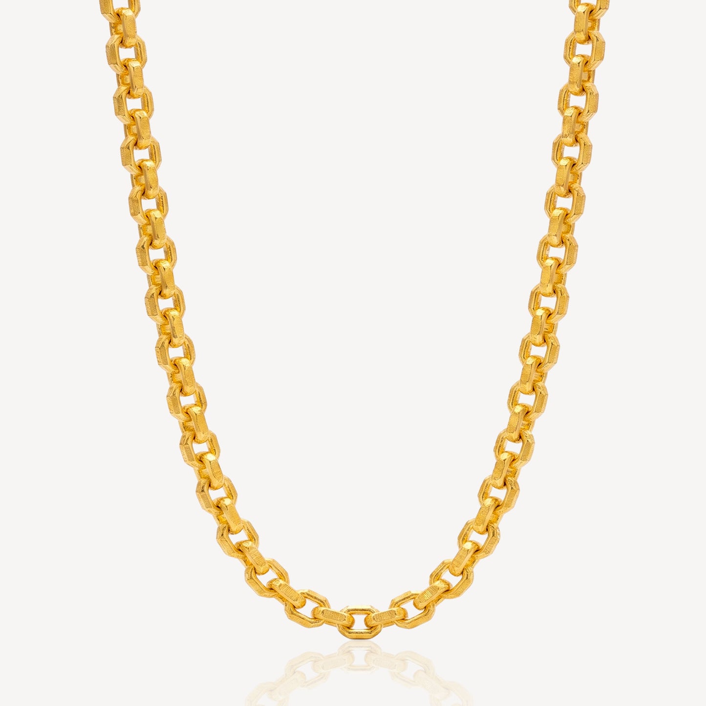 916 Gold Mega Hollow Wanzi Chain