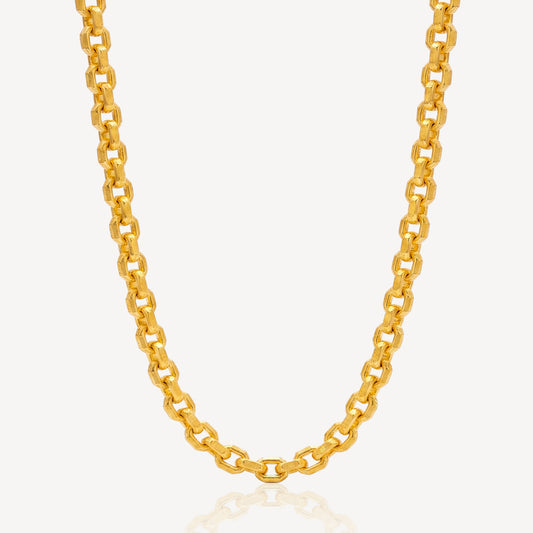 916 Gold Mega Hollow Wanzi Chain