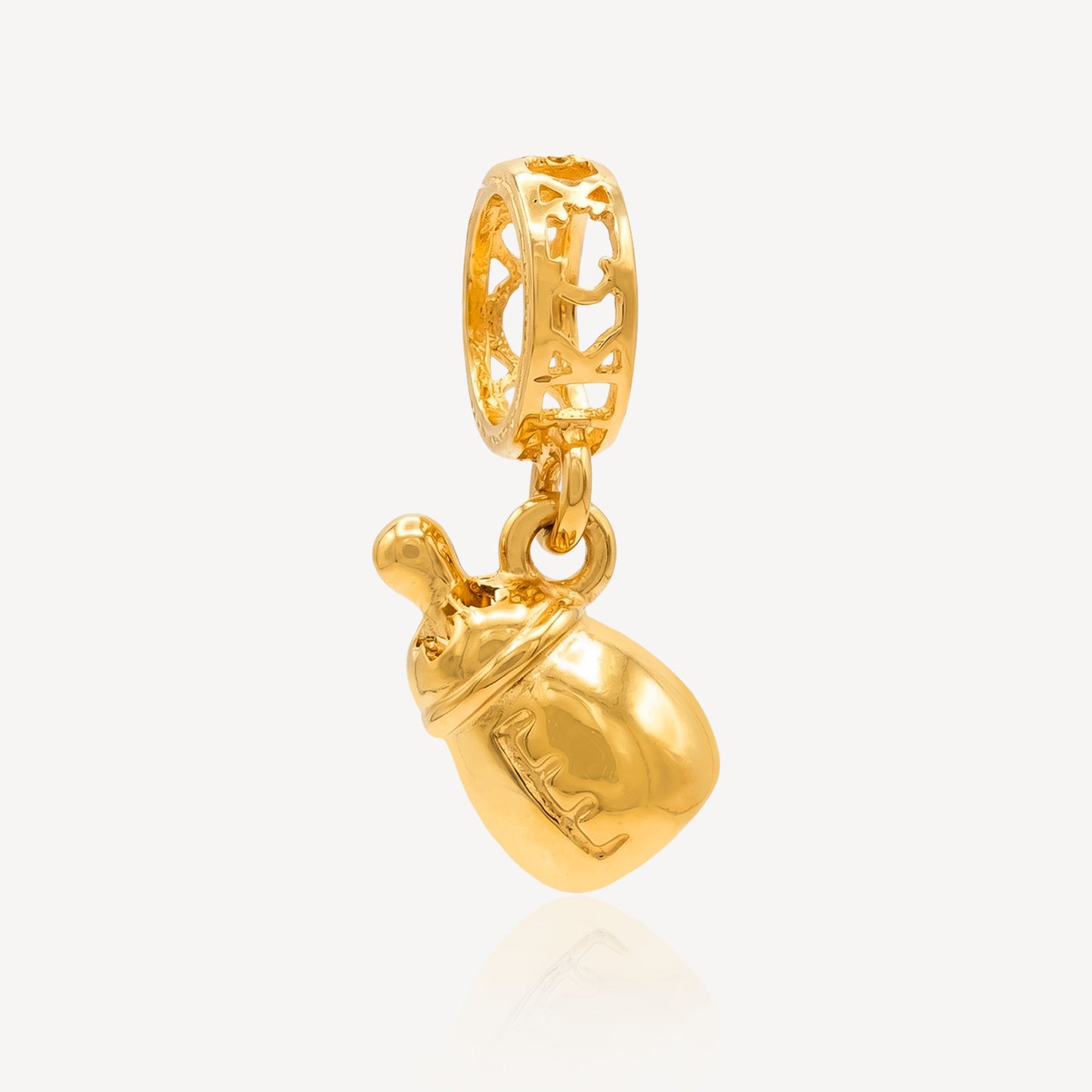 916 Gold Milk Bottle Charm