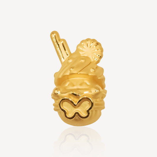 999 Gold Milkshake Charm