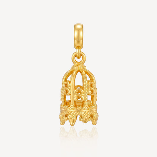 916 Gold Money Cage Charm (FREE SHINY STRING)