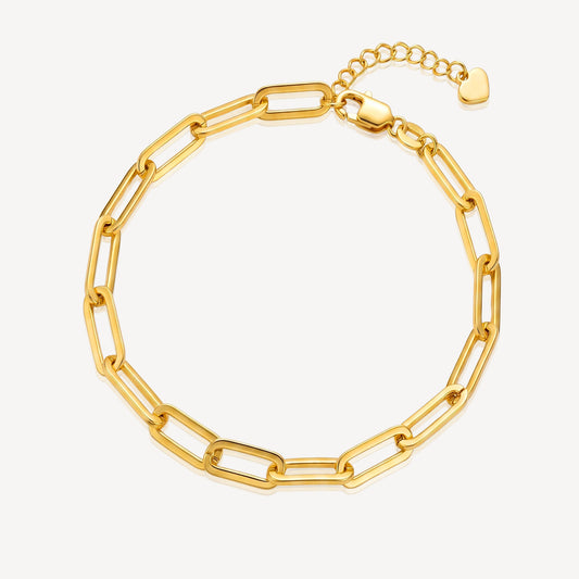 916Gold Paperclip Bracelet