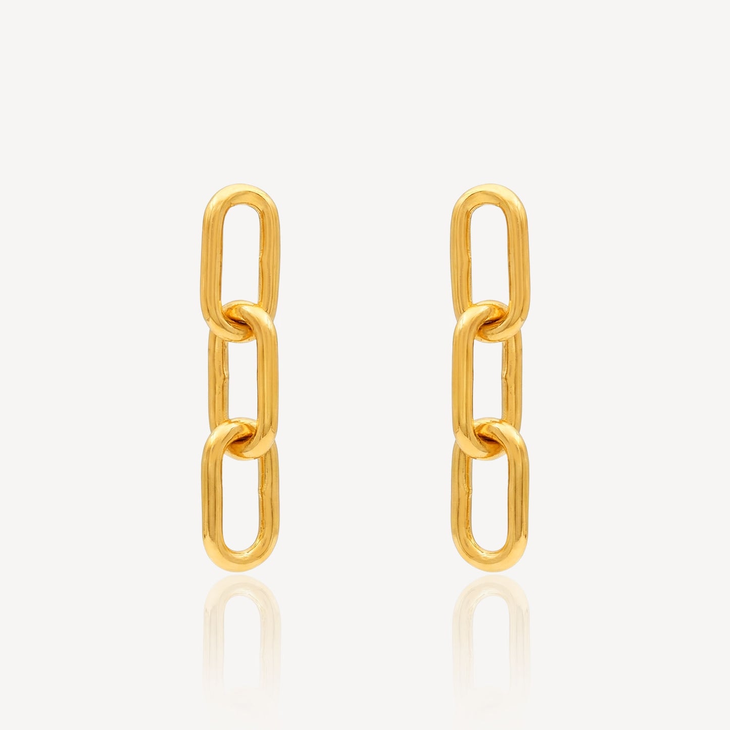 916 Gold Paperclip Dangling Earring