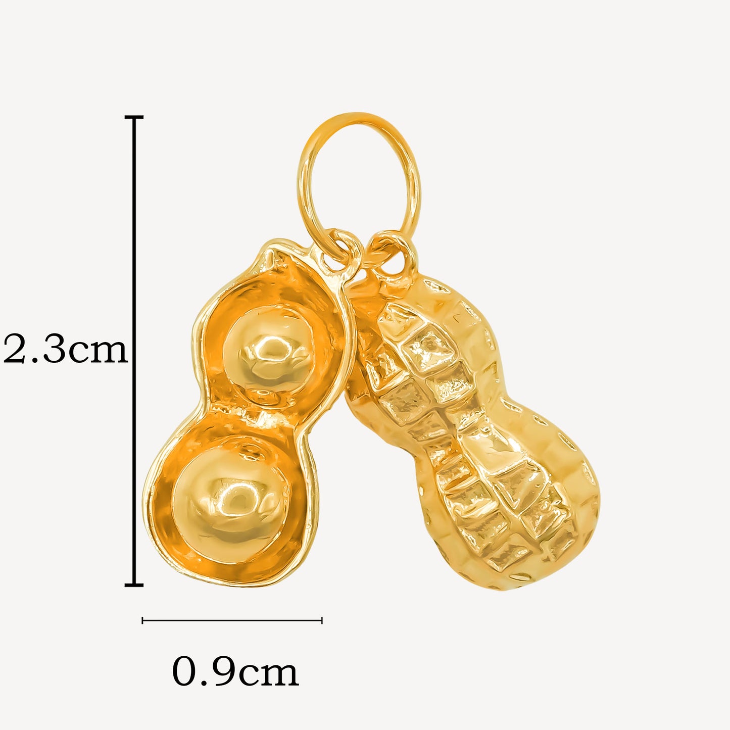 916 Gold Peanut Pendant