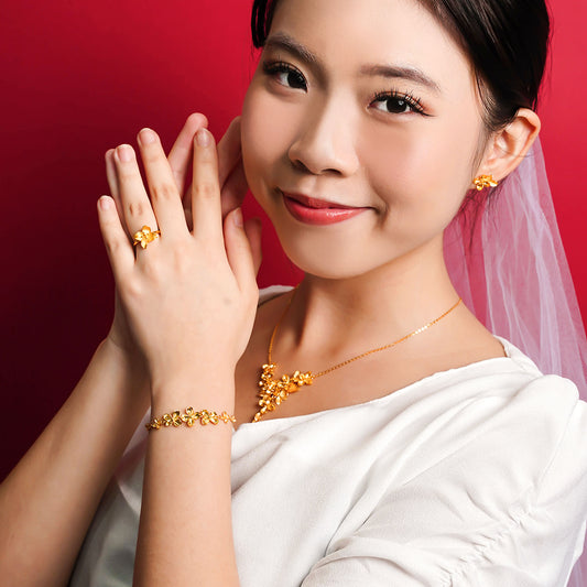 916 Gold Peony Wedding Sets