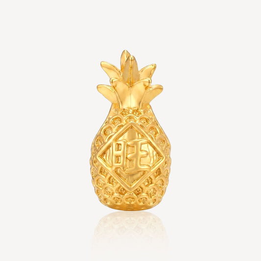 916 Gold Pineapple Charm (FREE SHINY STRING)