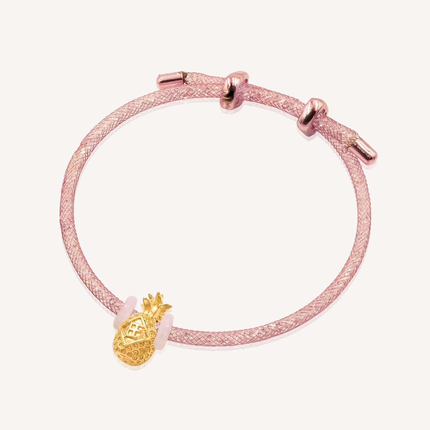 916 Gold Pineapple Charm (FREE SHINY STRING)