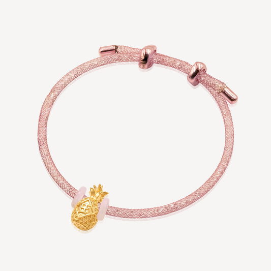 916 Gold Pineapple Charm (FREE SHINY STRING)