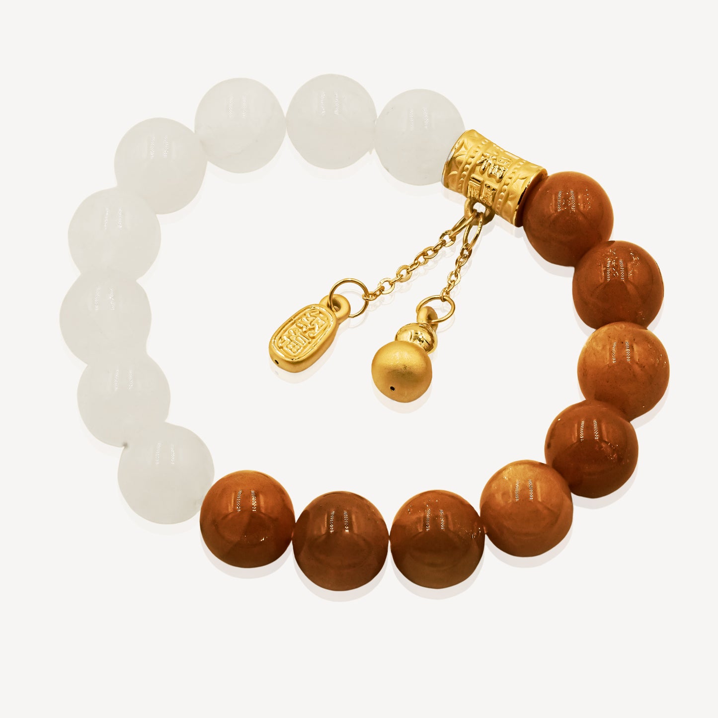 999 Gold  Marble W Furtune gourd Bracelet