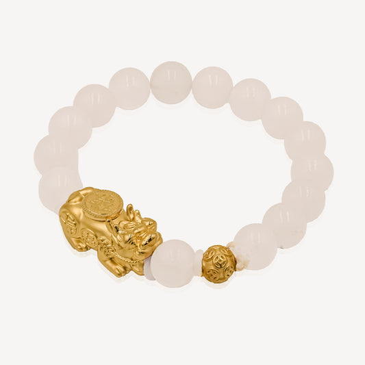 999 Gold Rotate Pixiu with Ball Charm Bracelet