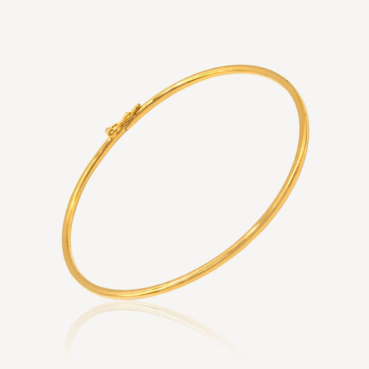 916 Gold Plain Round Bangle