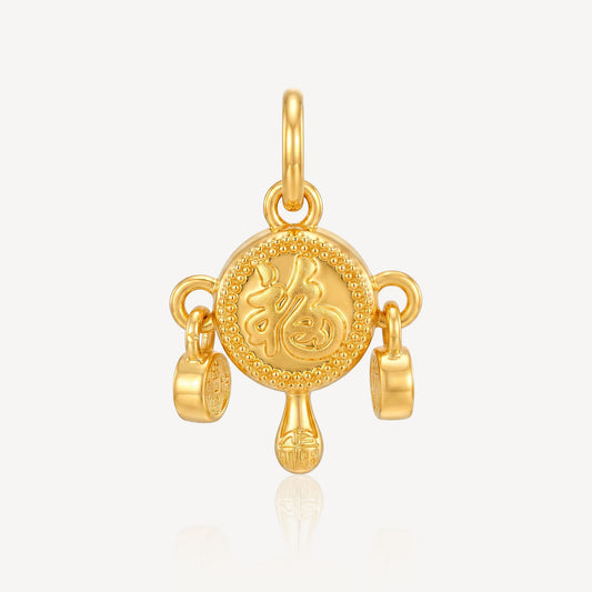 916 Gold Prosperity Chime Charm