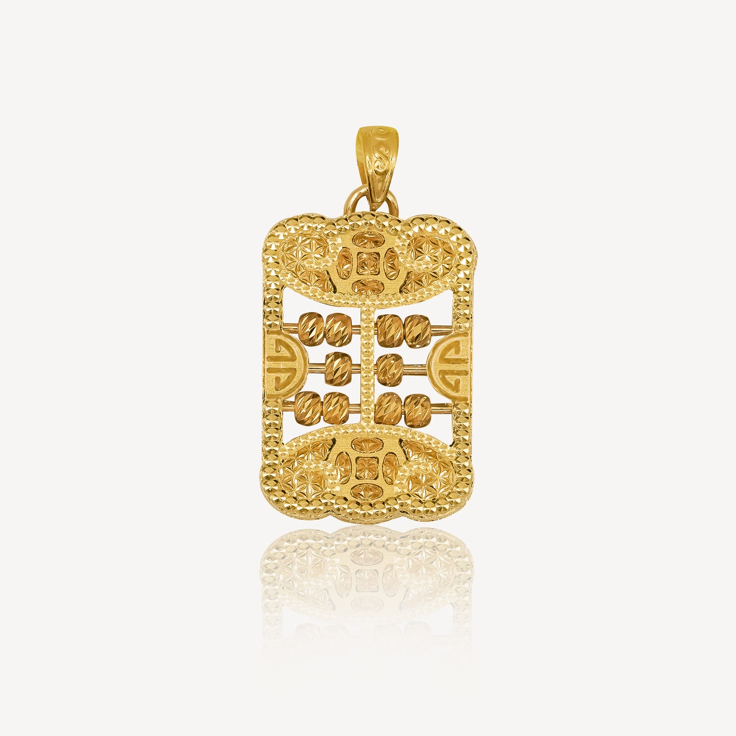 999 Gold Abacus Pendant