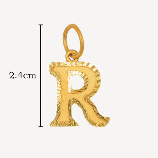 916 Gold R Pendant (Big)