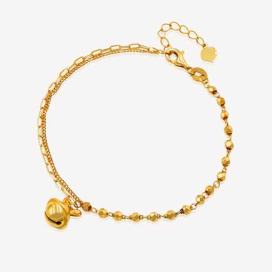 916 Gold Rabbit Bell Bracelet (NO SOUND)