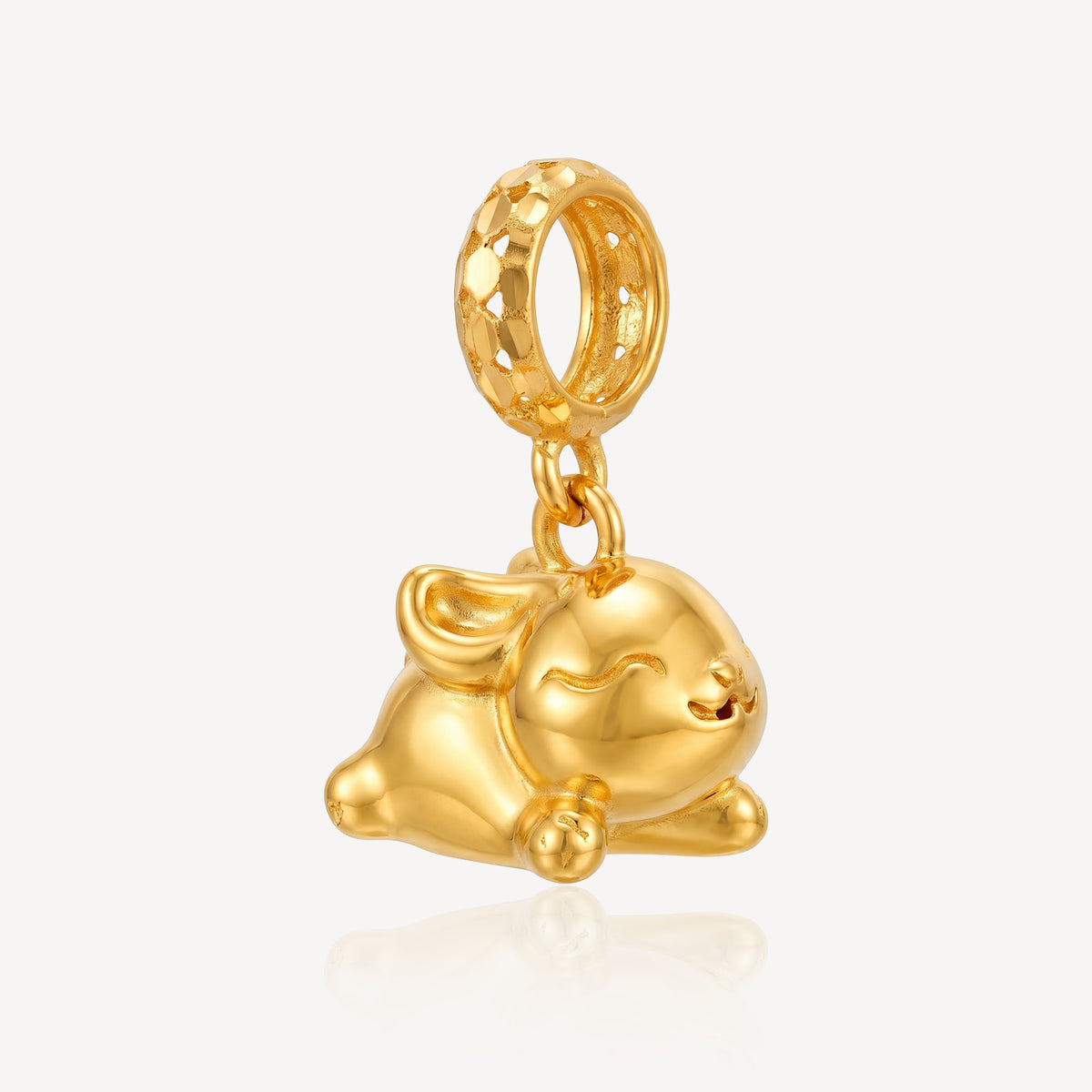 916 Gold Rabbit Charm