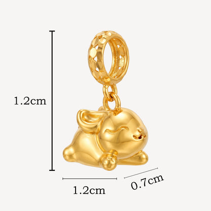 916 Gold Rabbit Charm