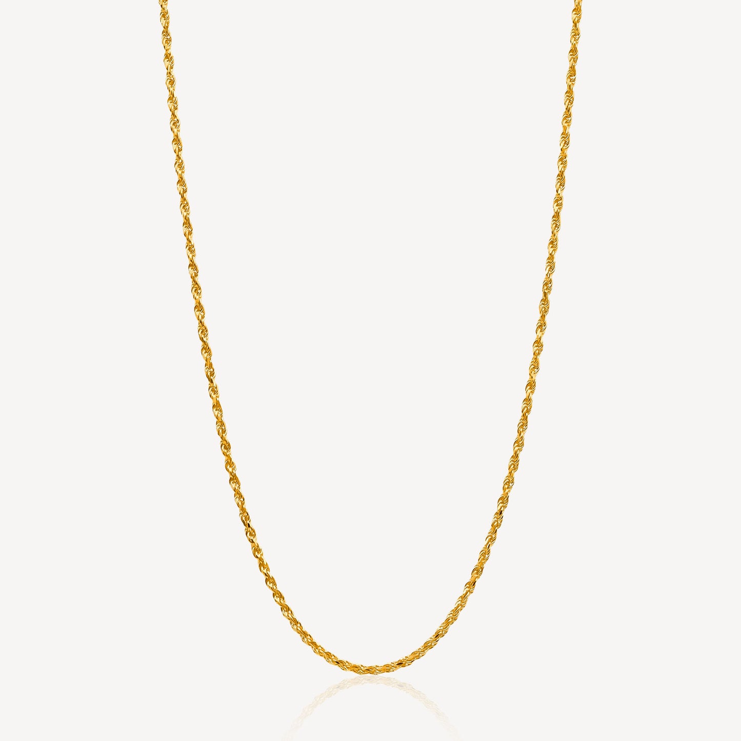 916 Gold Thin Solid Rope Chain