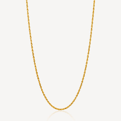 916 Gold Thin Solid Rope Chain