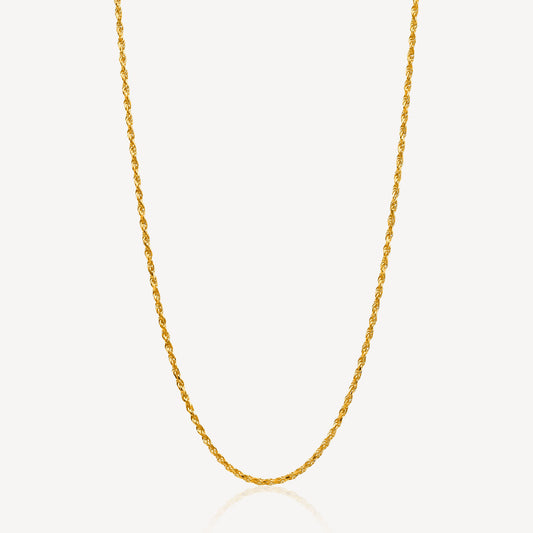 916 Gold Thin Solid Rope Chain