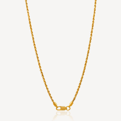 916 Gold Thin Solid Rope Chain