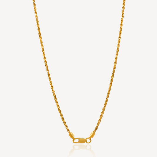 916 Gold Thin Solid Rope Chain