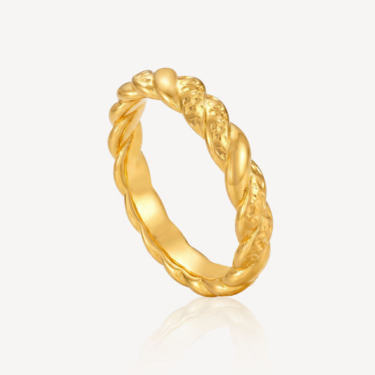 916 Gold Rope Twist Ring