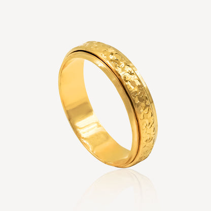 916 Gold Rotate Crush Ring