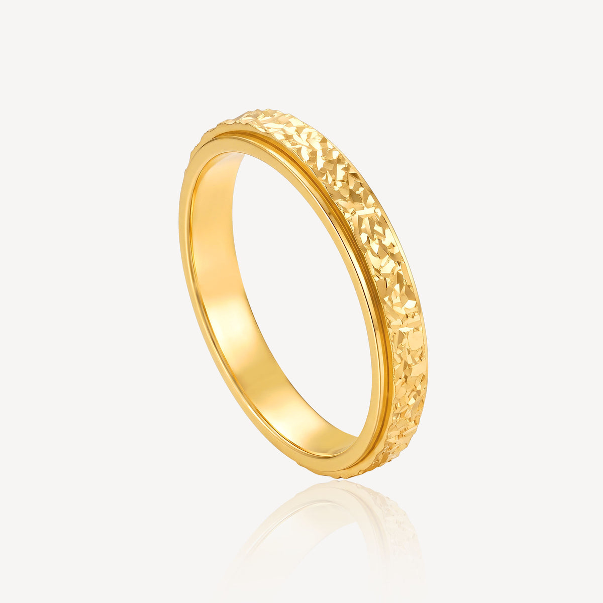 916 Gold Rotate Crush Ring