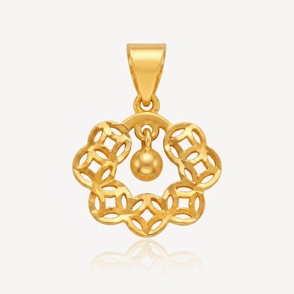 916 Gold Ruyi Coin Pendant