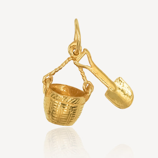 916 Gold Sand Pail Charm