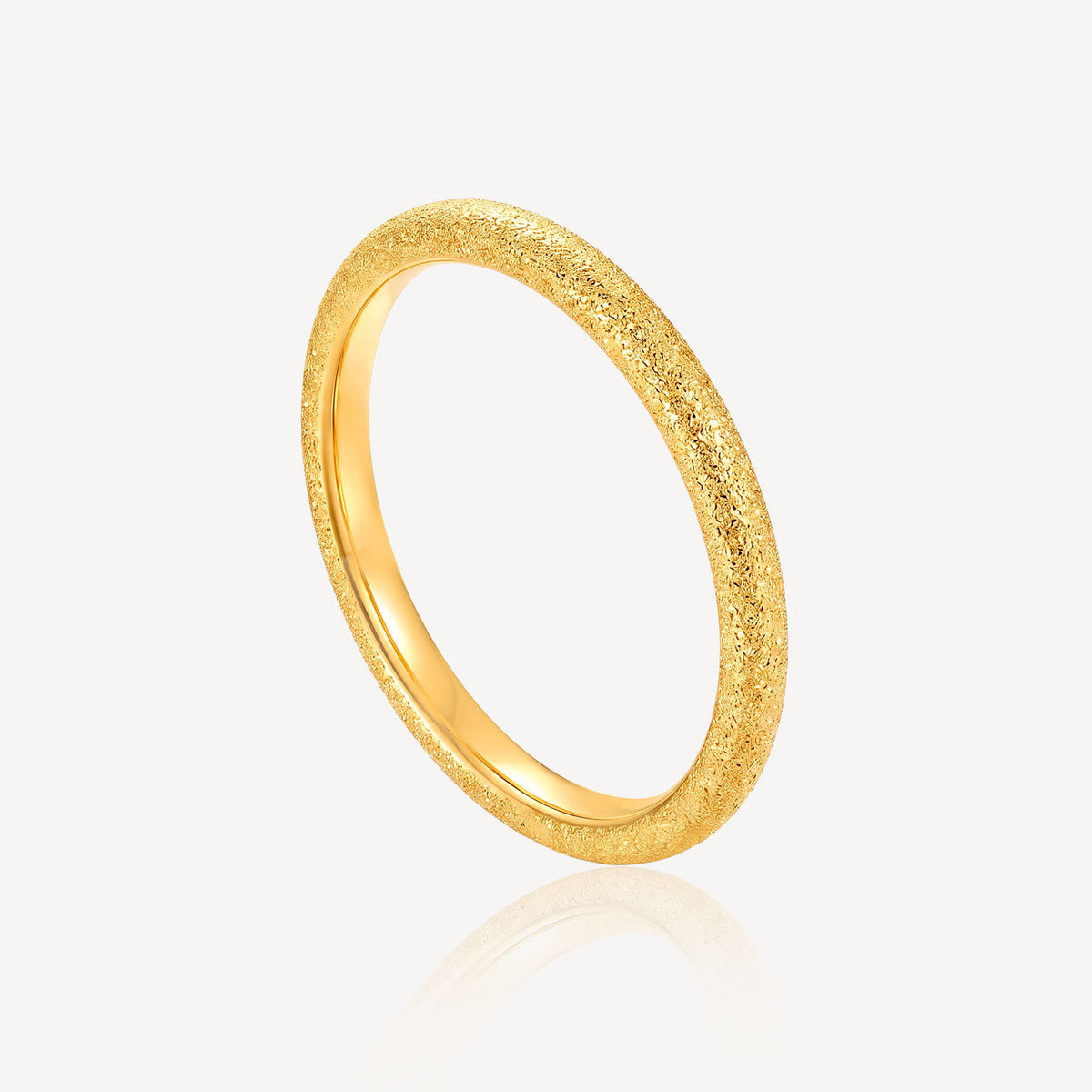916 Gold Sandblasted Matte Ring