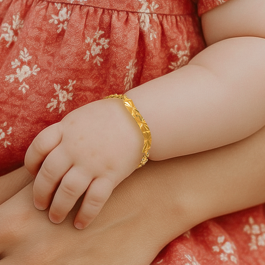 916 Gold Shield Baby Bracelet