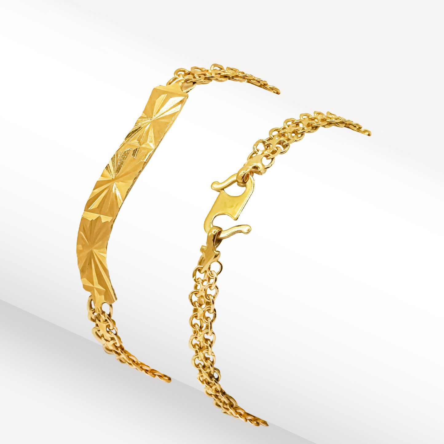 916 Gold Shield Baby Bracelet