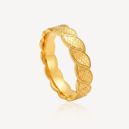 916 Gold Shimmering Twist Ring (5mm)