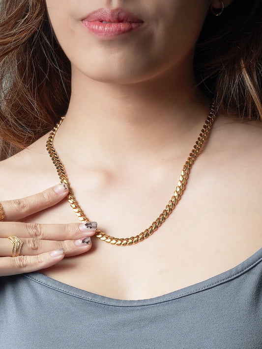 916 Gold Shiny Cuban Chain