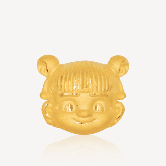 999 Gold Smiley Nezha Charm