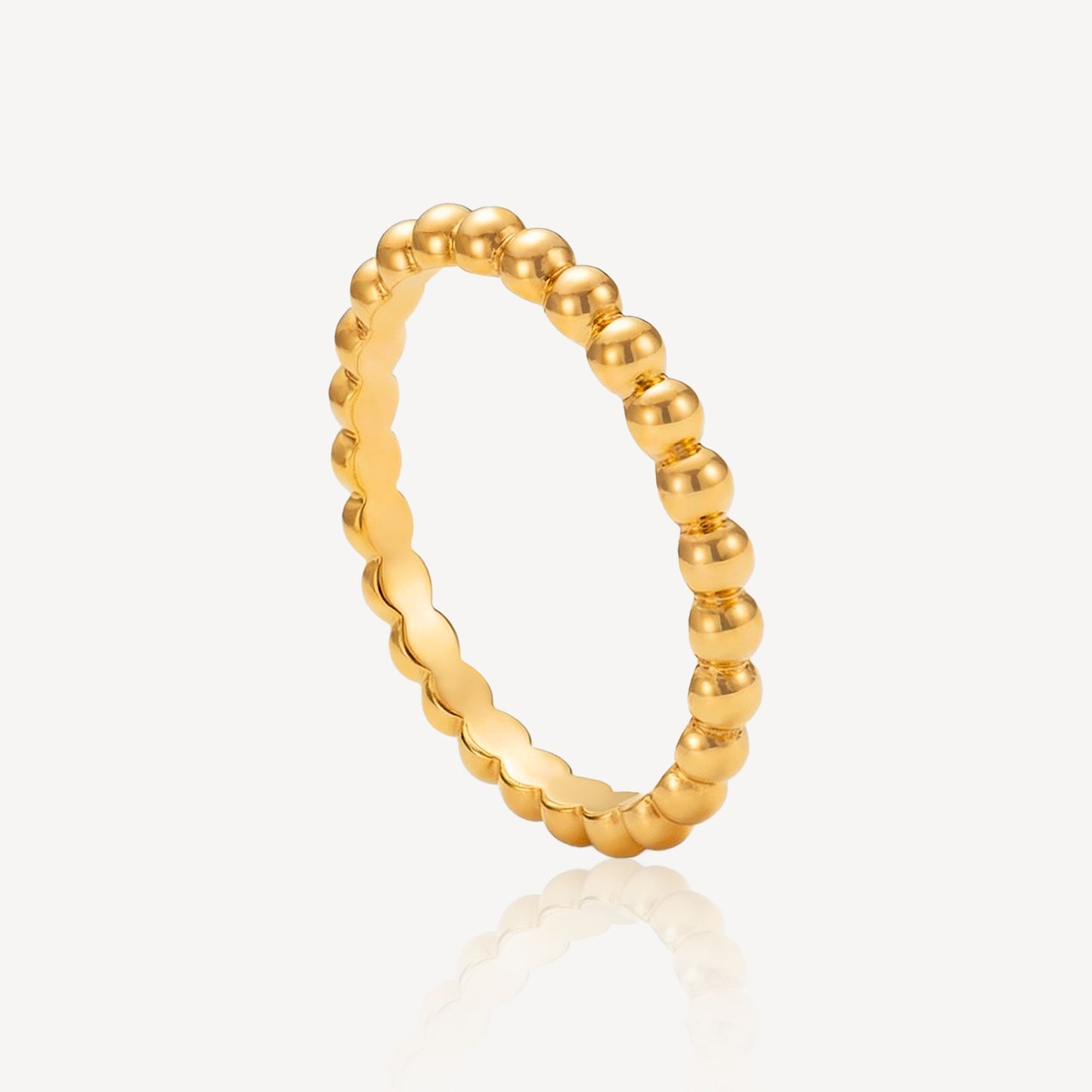 916 Gold Solid Bead Ring