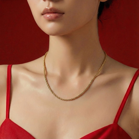 916 Gold Solid Rope Chain (3mm)
