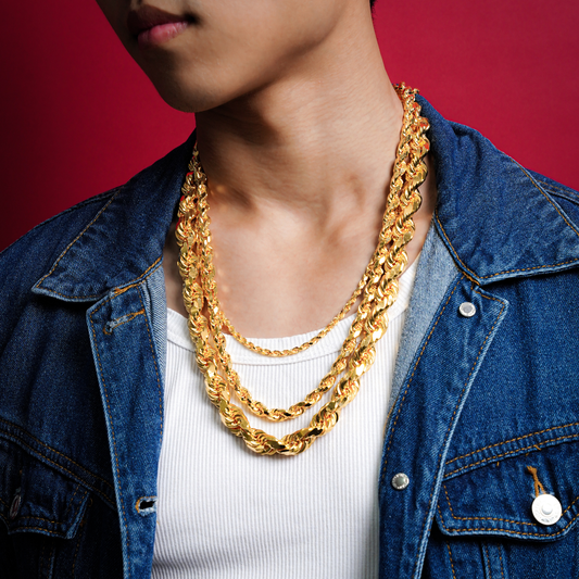 916 Gold 65cm Solid Rope Chain [100.42gm--5.30mm]