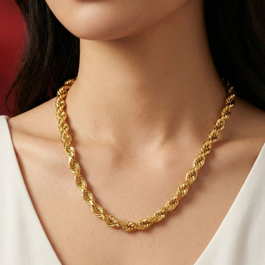 916 Gold Solid Rope Chain [7.7mm]