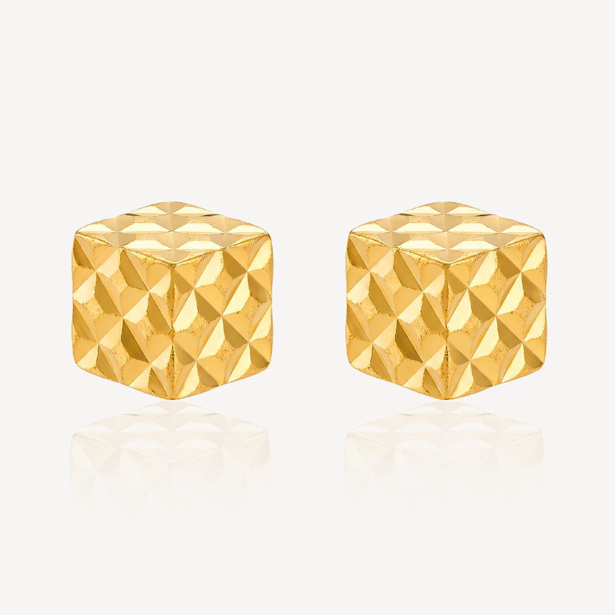916 Gold Square Box Earring