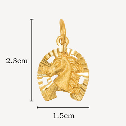 916 Gold Stallion Horse Pendant - Top Gold Shop Gold Jewellery in singapore
