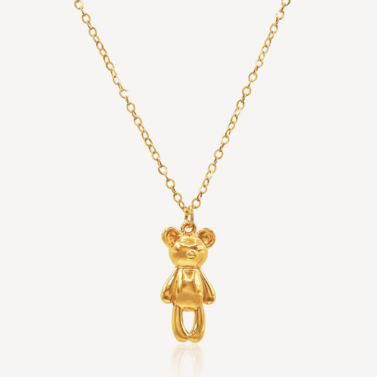 916 Gold Bear Necklace