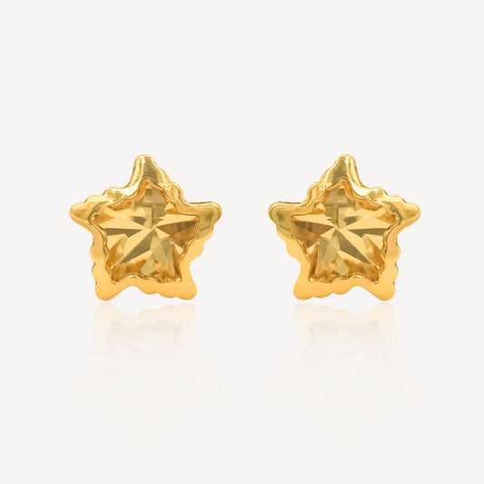 916 Gold Star Earring