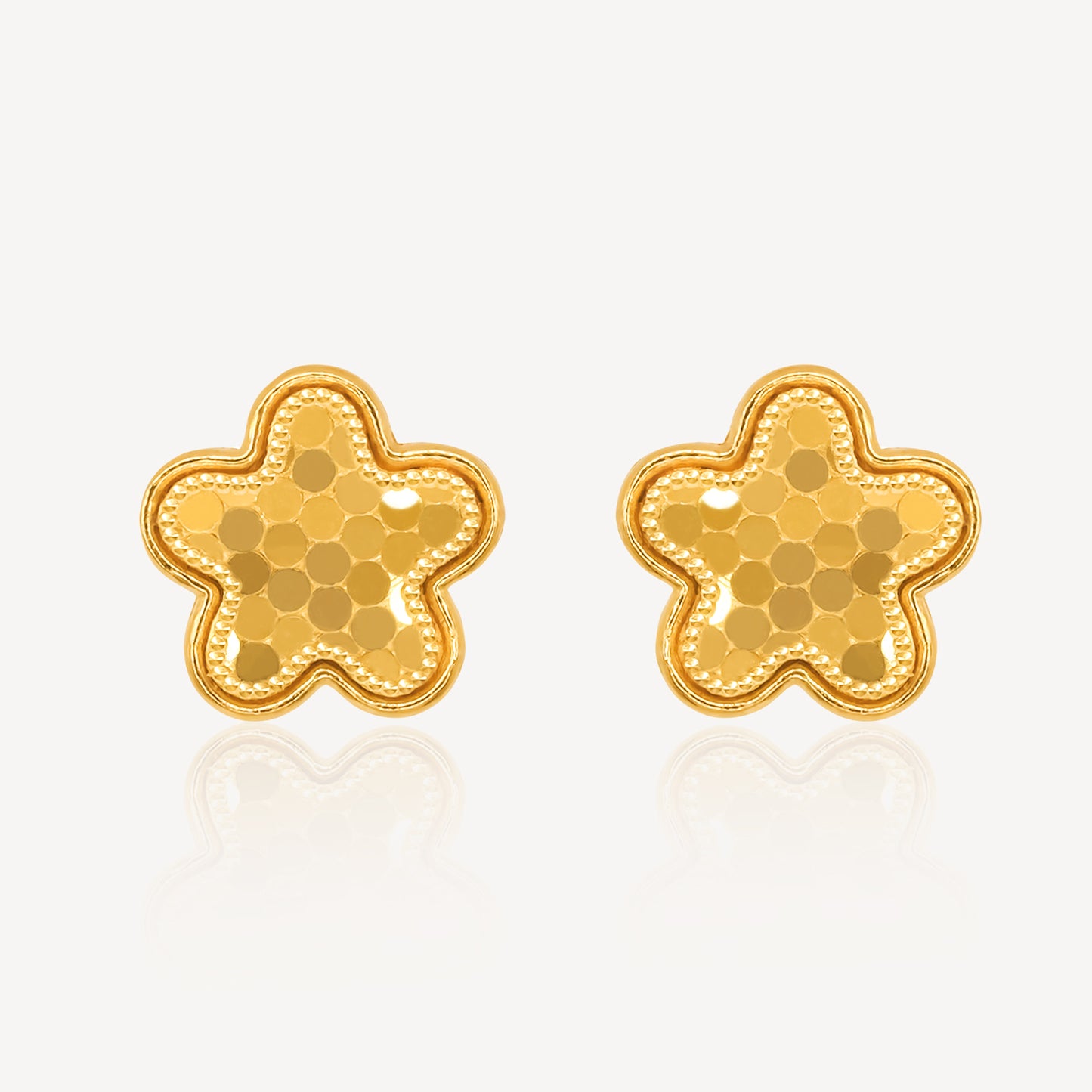 916 Gold Crush Star Earring